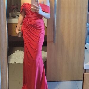 Elegant Strapless Red Dress